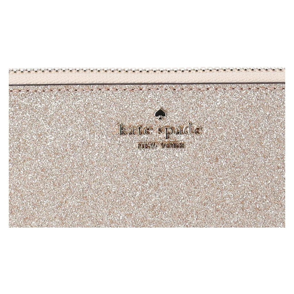 Zip Kate Gold Large Spade + Shoulder Wallet Glimmer Top Holiday Bag Glitter Tote
