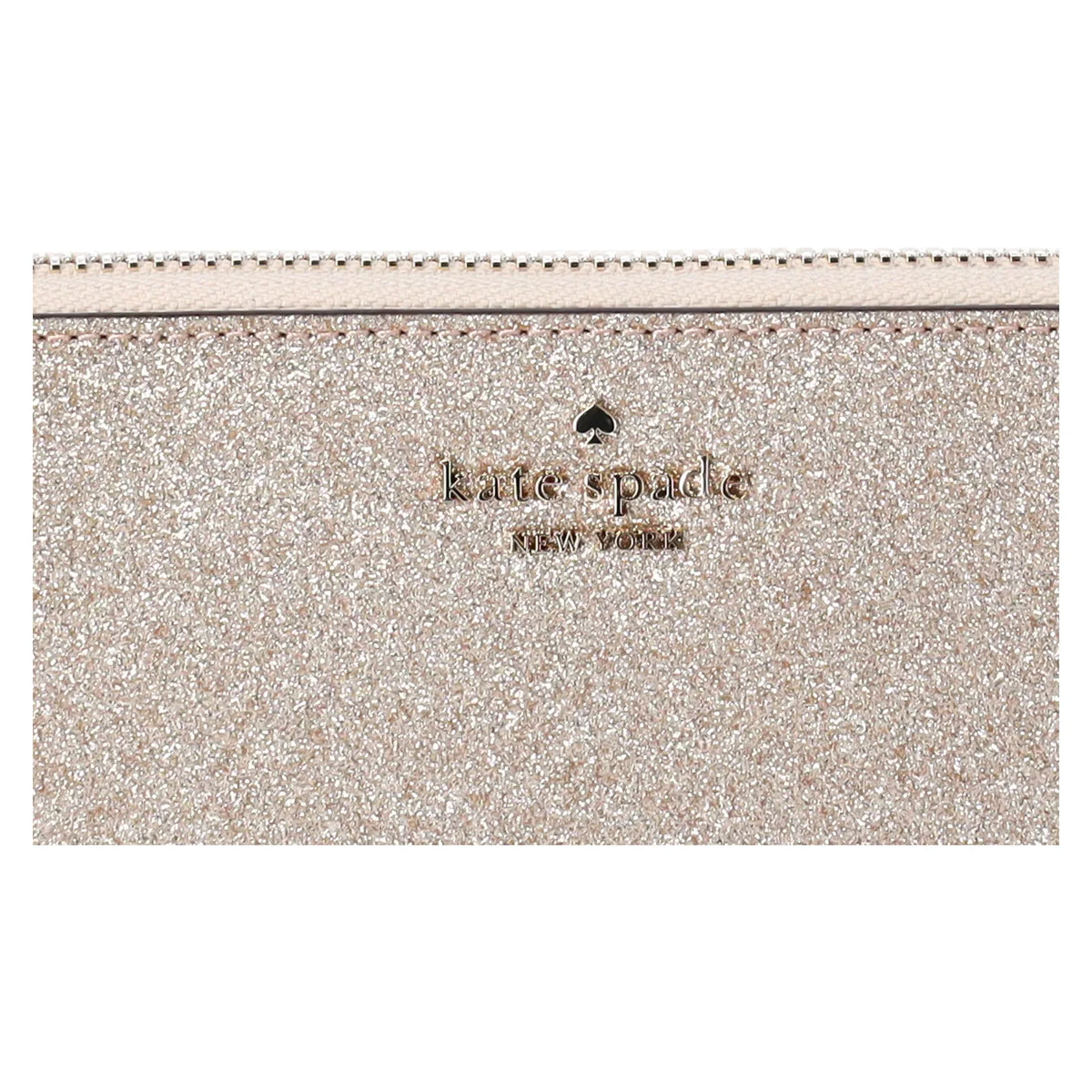 Zip Kate Gold Large Spade + Shoulder Wallet Glimmer Top Holiday Bag Glitter Tote