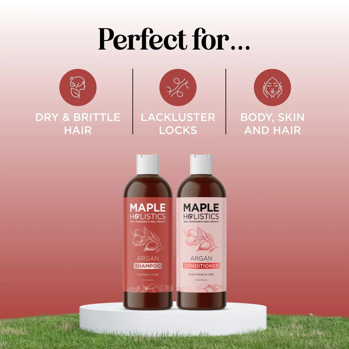 Conditioner for Oil Hair Free and Shampoo Sulfate fl and Conditioner Moisturizing Shampoo Argan - Care oz Shampoo 8 Hair Dry Frizzy Set, for Curly and Hair