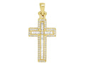 Cross 14K Yellow 0.4CT Baguette 1.25" Gold Diamond