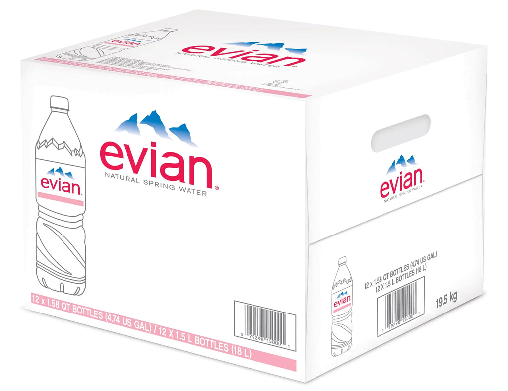 Natural 12 Count 50.7 Fl Oz, evian Bottles Water, Spring