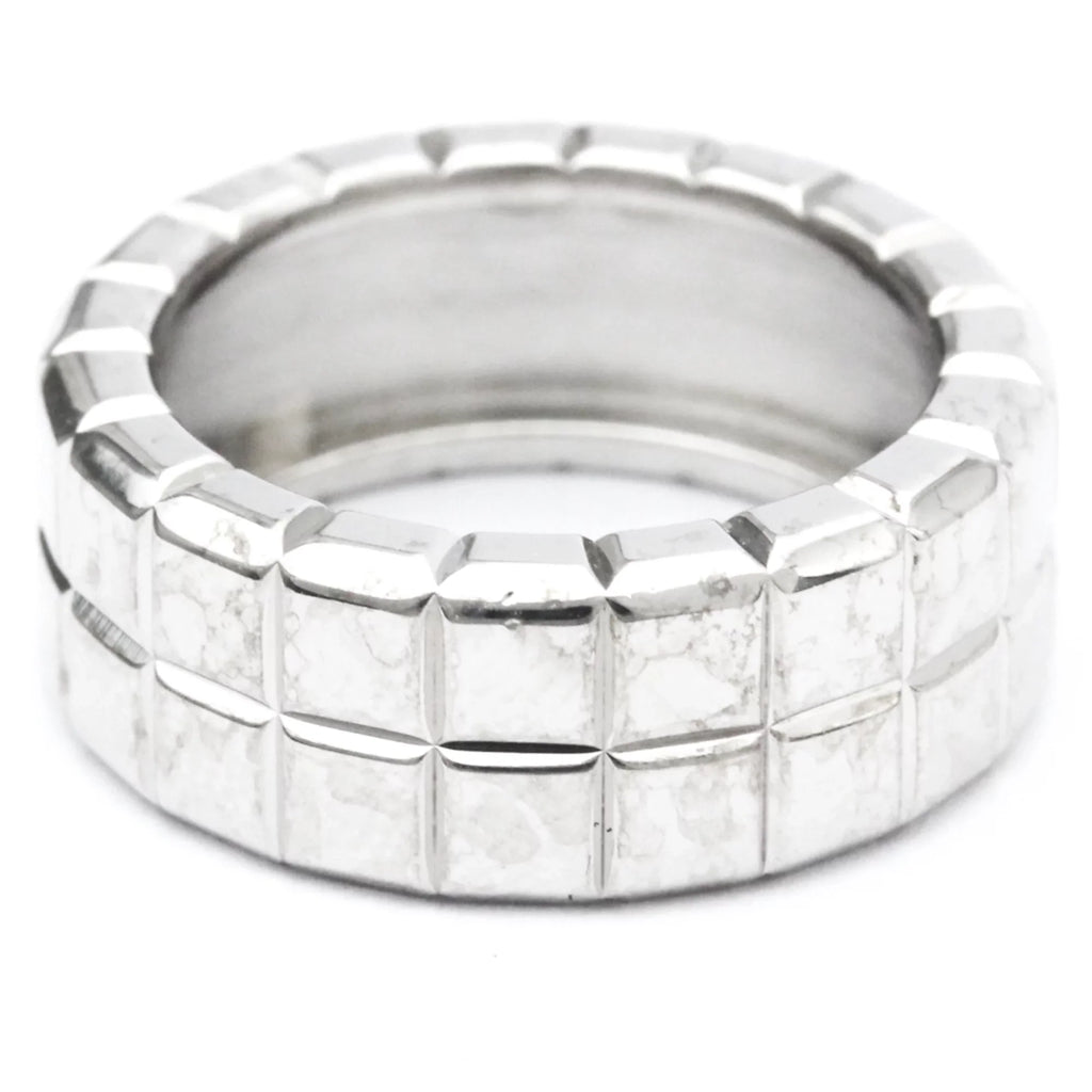 Ice 82/3790 Chopard White (Good) Gold Diamond Ring Band Cube Fashion Pre-Owned (18K)
