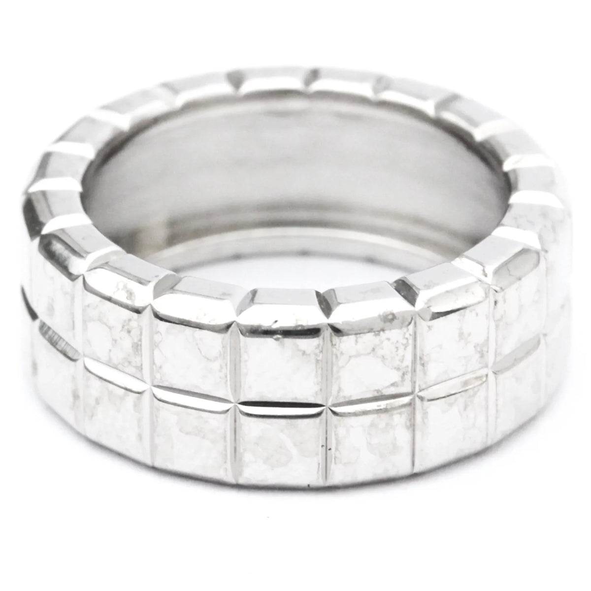 Ice 82/3790 Chopard White (Good) Gold Diamond Ring Band Cube Fashion Pre-Owned (18K)