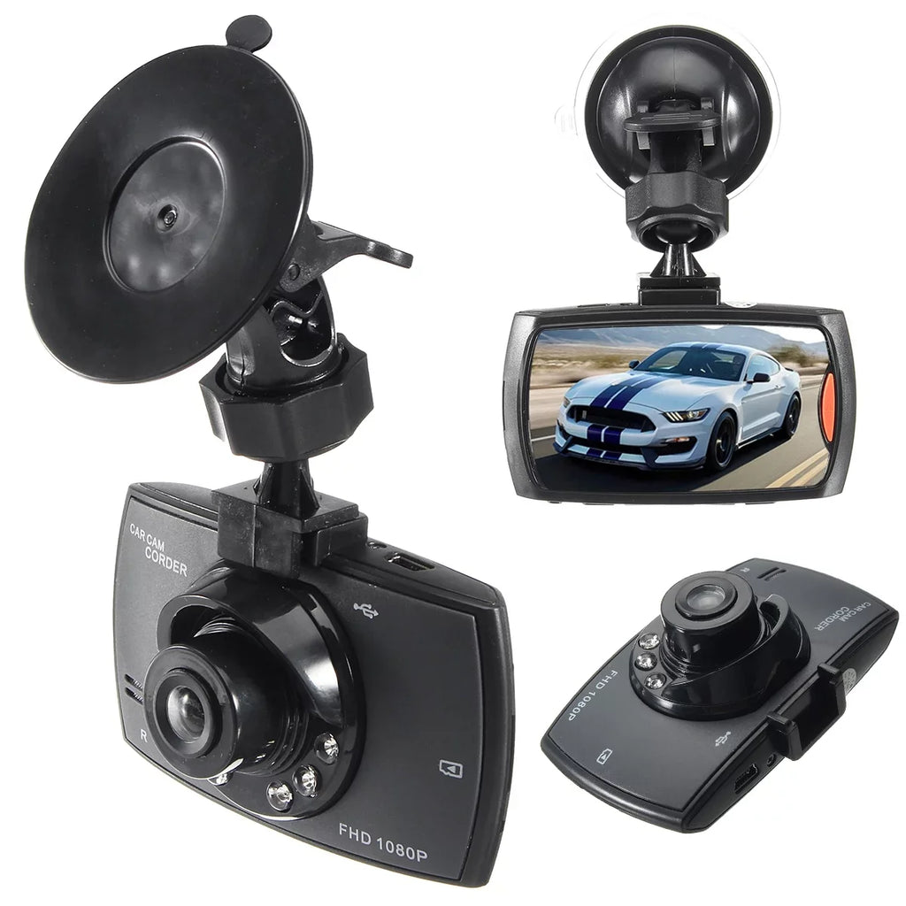 Dual DVR LED Camera Dash Lens Recorder 6 Video Night Vision 1080P Cam IR