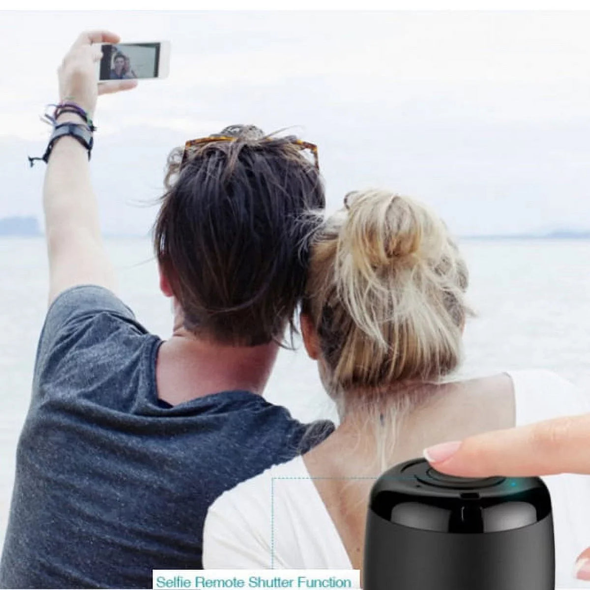 iPhone Multimedia - Remote Audio for Shutter 11/Pro/Max 11/Pro/Max Black Compatible With iPhone Microphone Rechargeable Wireless Hands-free Speaker Mini