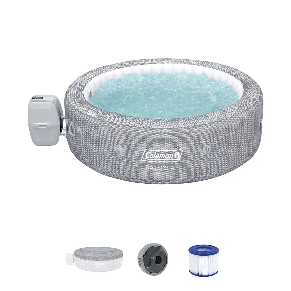 Bestway Hot Pool SaluSpa of 4 Seat Coleman AirJet Sicily Tub Spa & w/Set