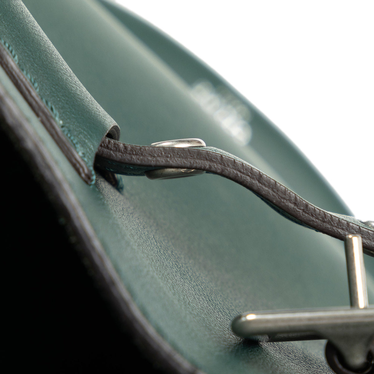 Bag Green (Good) DrawstringBag Pre-Owned Bucket Unisex Calf Bag Big Leather Authenticated Celine Bucket