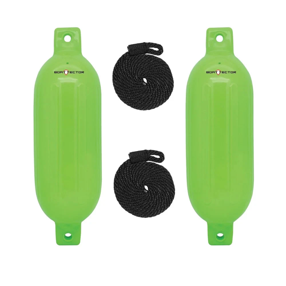 Value 3006.7587 Max Green Inflatable BoatTector Fender x 4.5" Neon 16", Extreme 2-Pack -