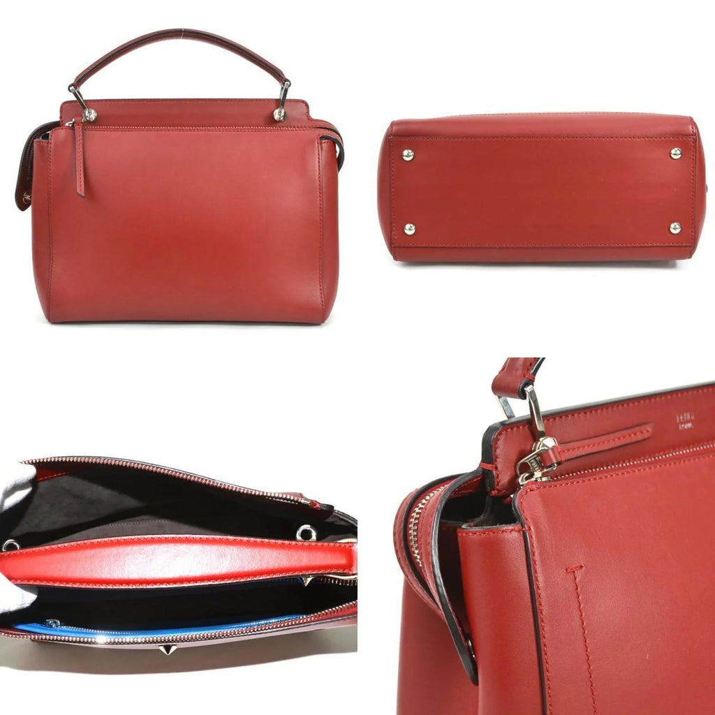 handbag e55932a leather Fendi Pre-Owned (Good) ladies FENDI bag silver red shoulder dot com