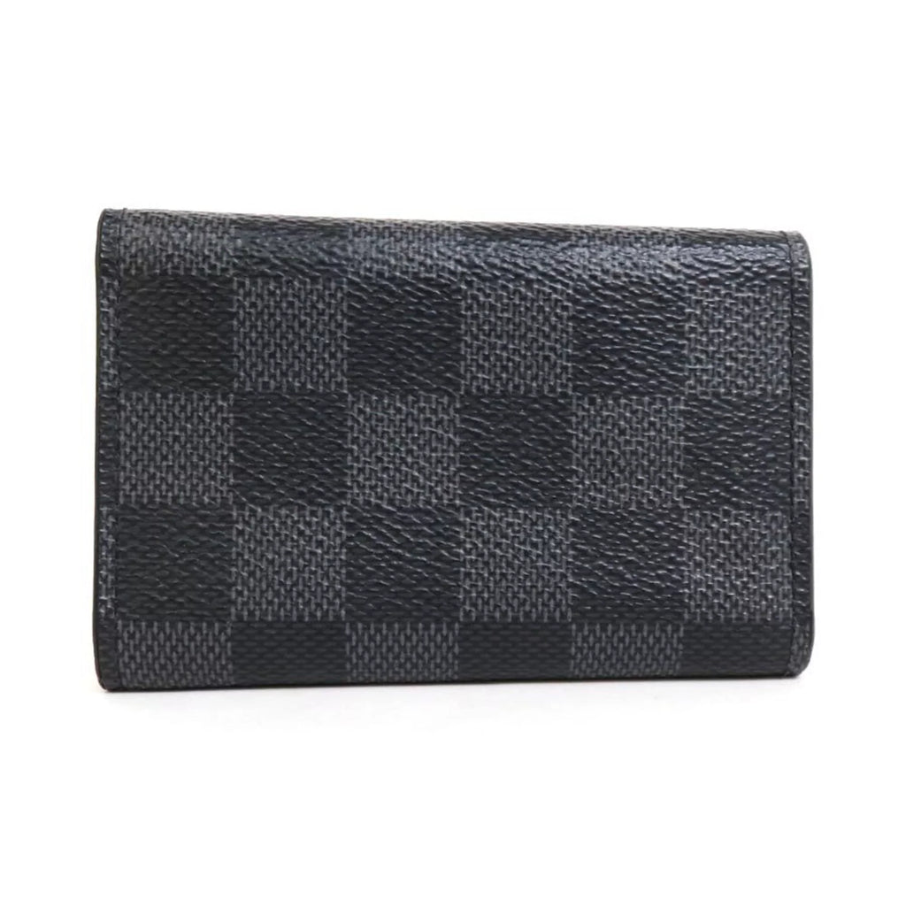 Louis Graphite Canvas Men's Black 6 VUITTON Key M62662 Multicle Pre-Owned Damier Case Vuitton (Good) LOUIS
