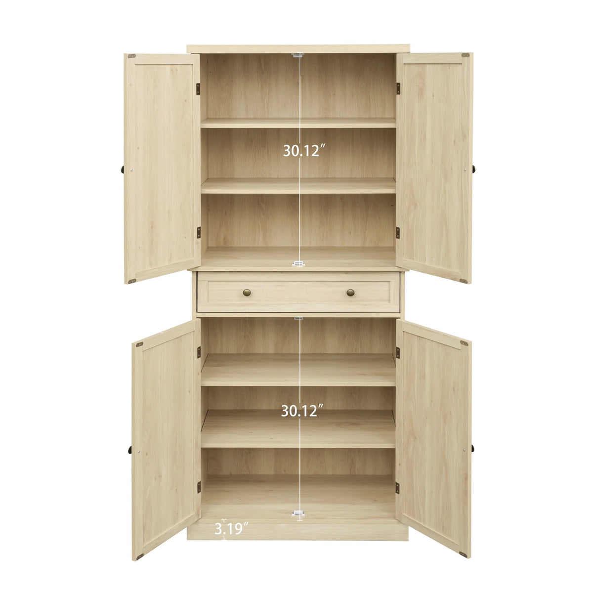 Inner Cabinet Drawer, Shelves, with with Storage 4 1 4 Door Adjustable Cabinet