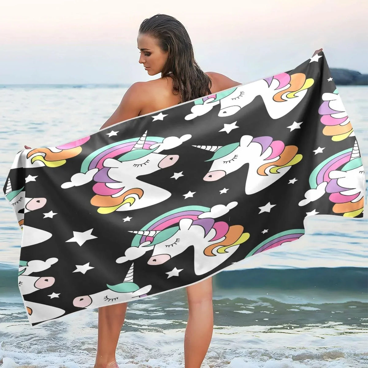 Holiday（248） Oversized Towels Super Travel Quick Bestwell - Dry for Unicorn Compact - Towel Beach Print Absorbent Towel Camping Swimming Lightweight