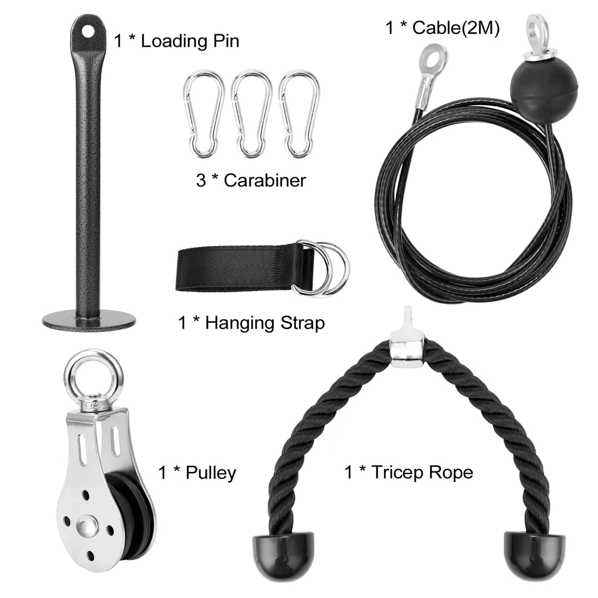 Arm Equipment Machine Blaster Lifting Hand Cable Training Biceps Loading Attachment Fitness System Strength Triceps DIY Pulley Pin