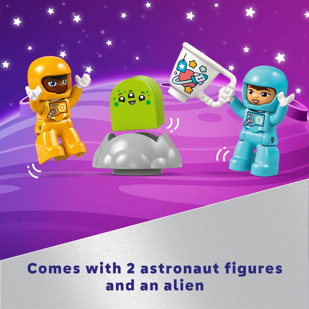 Educational Skills, Fine 3-Year-Olds DUPLO in Ship Space Adventure Rocket 10422 1 LEGO for Learning Discovery and Toy 3 Motor Kids’ Develops Set, Shuttle Preschool Kids Up, Building Space and
