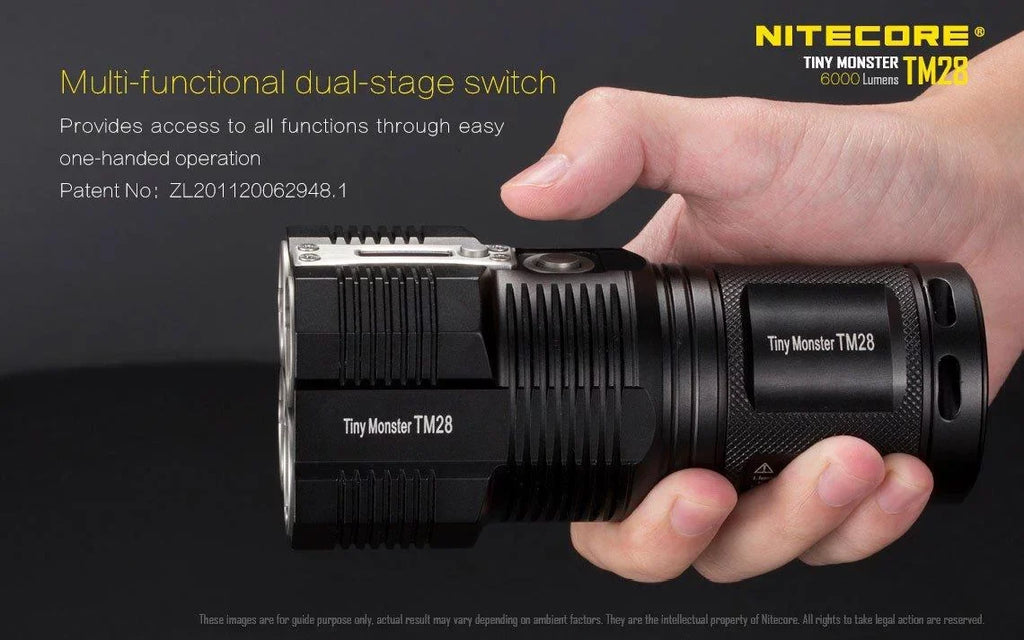 E4K and at -Both or home can Outdoor Searchlight Recharged Flashlight Value go Nitecore the on TM28 Pack: be