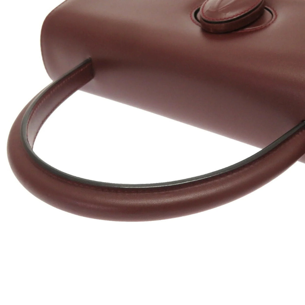 Pre-Owned must red bordeaux (Good) line Cartier leather handbag