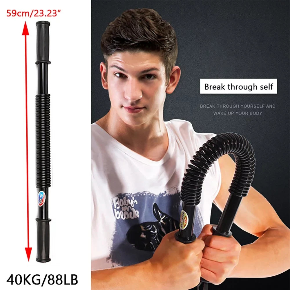 40KG Strength Bar Spring Duty Chest Twister Arms Power Heavy Body Upper Training