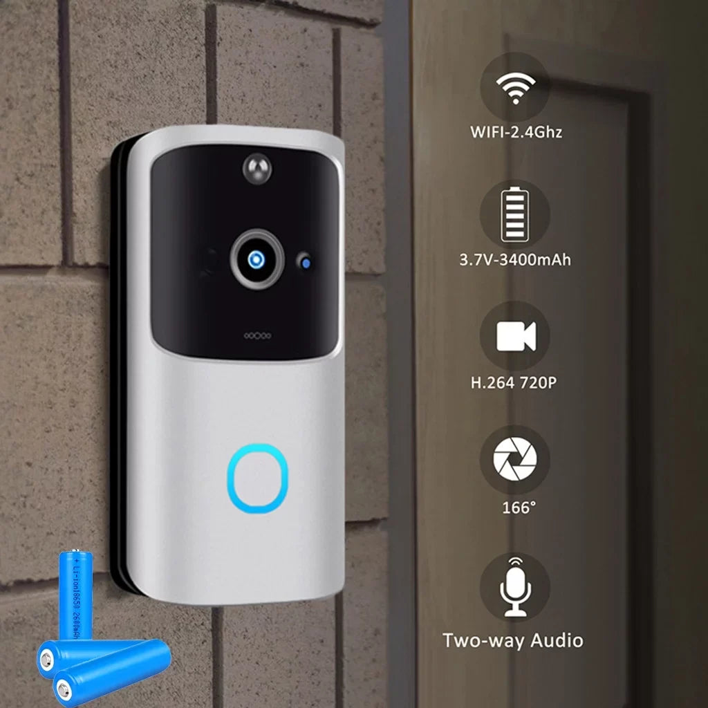 Video Wifi & Doorbell Hd Ios&Android Camera Audio Night for Operated Doorbell Wireless Vision Speaker Motion