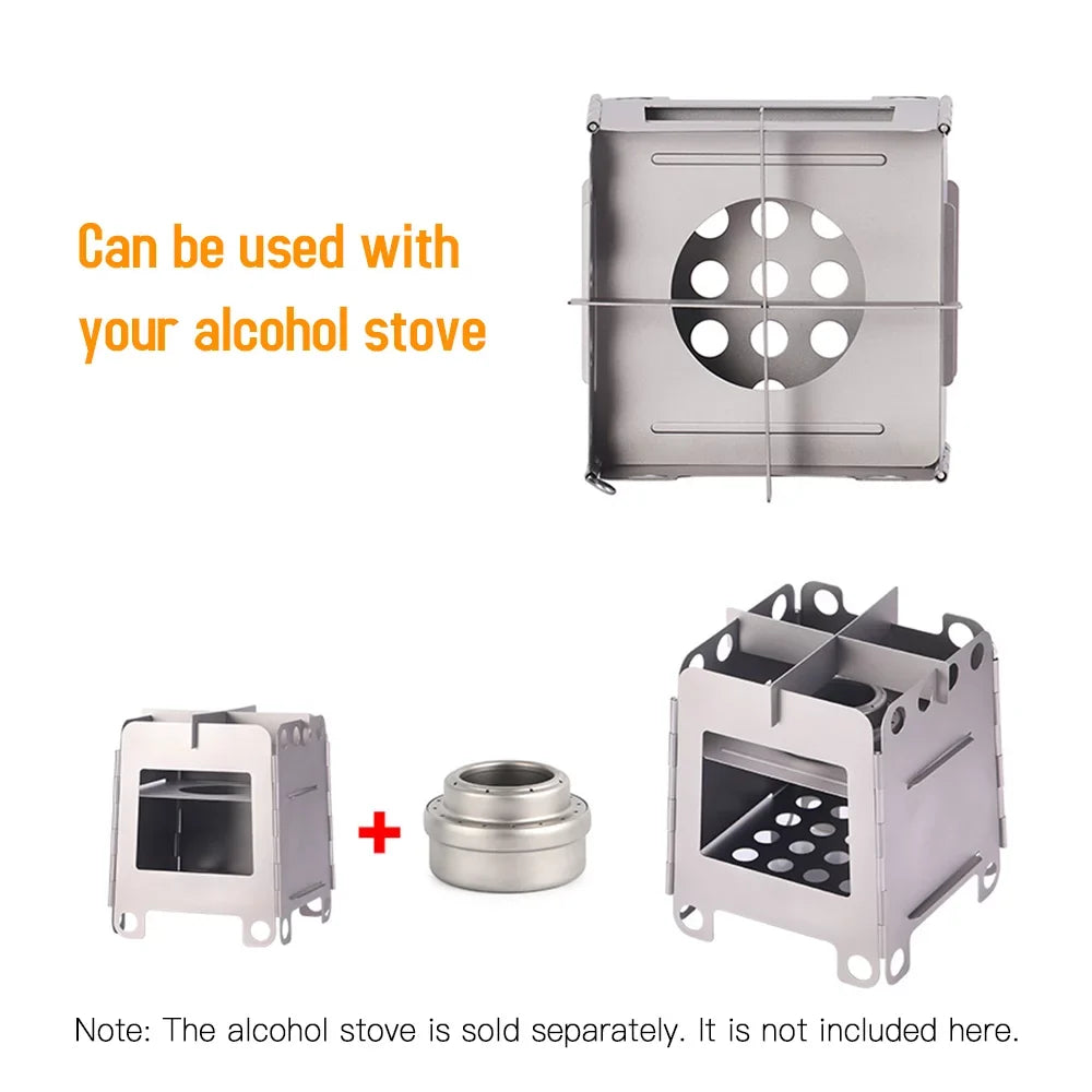 Pocket Lixada Stove Outdoor Stove Wood Pocket Buzhi Stove Portable Picnic. Stove furnace,Wood StoveTubbek Huiop