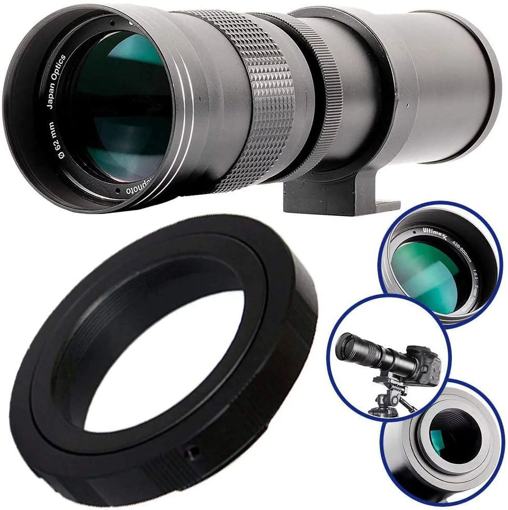 D800, D5, HD for Kit D610, Nikon D600, F-Mount D5600, T-Mount Telephoto Manual D7500, D4, D750, D780, and D5500, D850, D Super Zoom D810, D7200, 420-800mm D5300, D3500 f/8.3-16 D3400 Ultimaxx Lens D6,