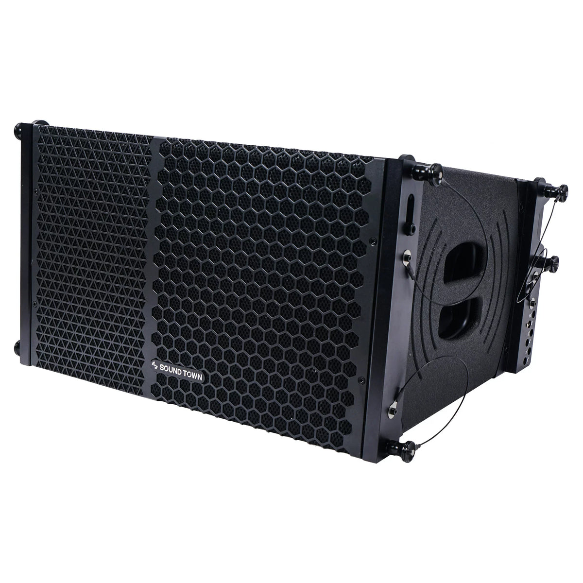 Clubs, Line 1 ZETHUS and Restaurants, X 10-inch Speaker Series for Stages, Array Four Black Line System Sound Powered Town Array Churches Compact with Bars, Schools Speakers,