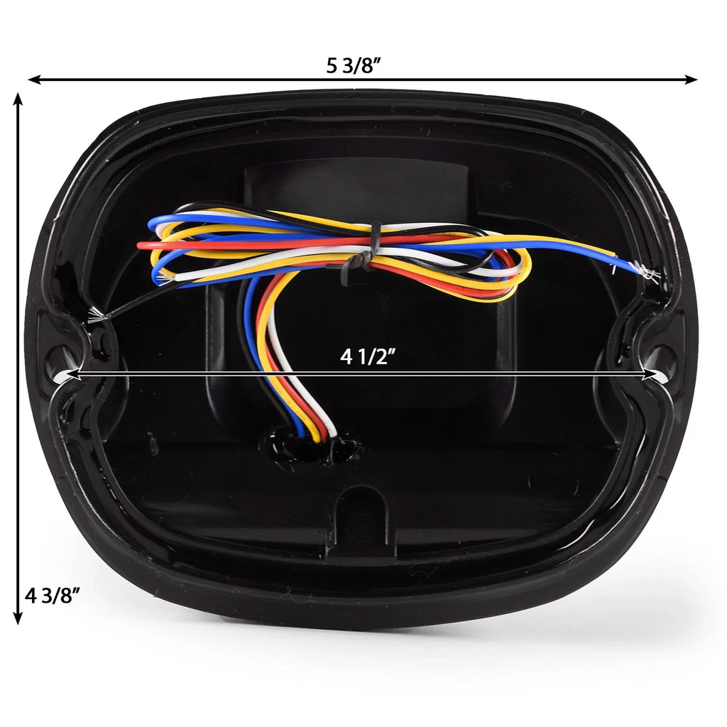 Running Fits Round Profile Brake Light Tail Turn - Headlights Smoke Ultra LED Light Glide FLHTCUSE Light Low Signals Krator Davidson with Compatible Harley 2006-2013 CVO Most Classic 6-1/4" Electra