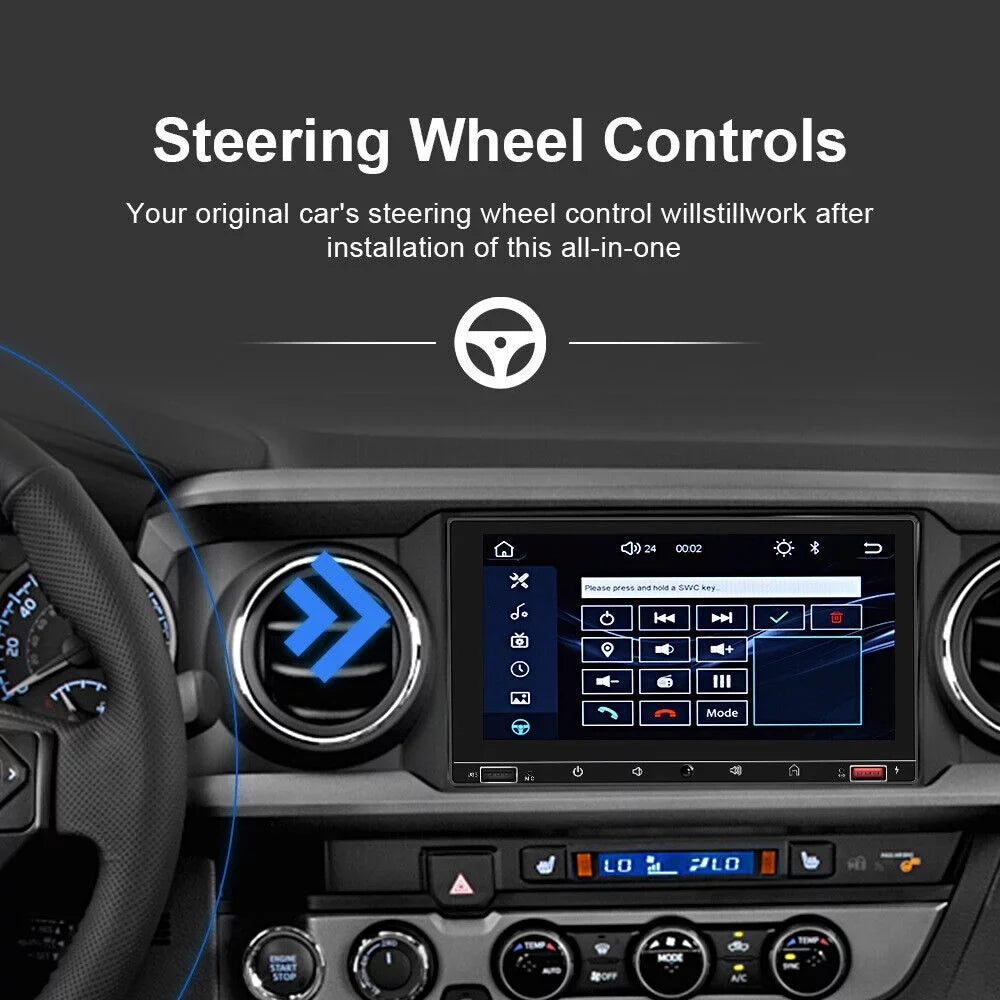 Android Auto Car Mirror Link HD Player Fast AUX Wired MP5 JLLOM System Screen 7" & - Charge Apple Bluetooth Carplay Stereo