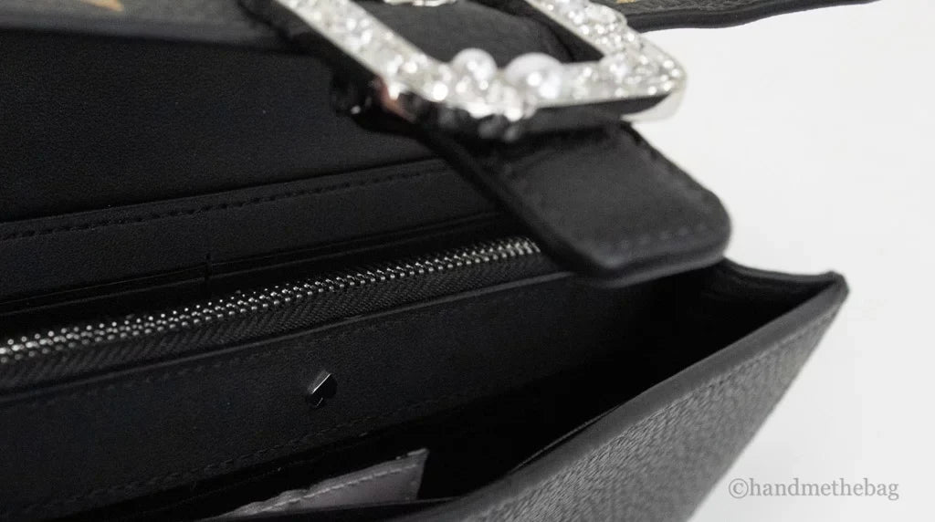 Disney Black Kate Leather Mouse Handbag Crossbody Minnie Wallet (K9760) Spade X