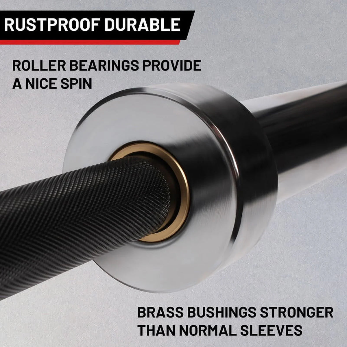 Chrome Weights Solid POUND Barbell Black Lifting Power Bar Olympic Chrome Lifting Hard Barbells,1000