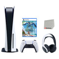 Cloth West Horizon PULSE White 5 Version Cleaning Playstation Headset, 3D Forbidden Sony Console with and Disc