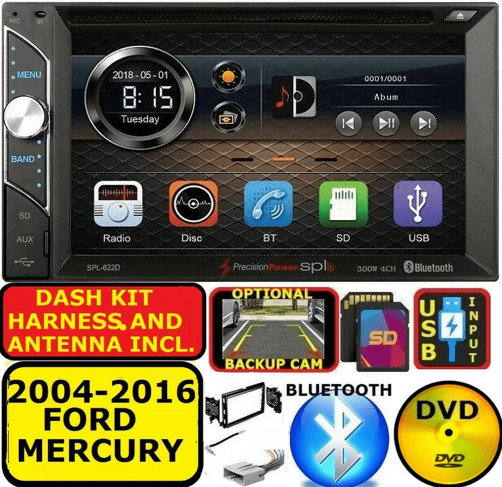 CAR USB FORD SD RADIO AUX PKG TOUCHSCREEN BLUETOOTH 04-16 MERCURY STEREO CD/DVD