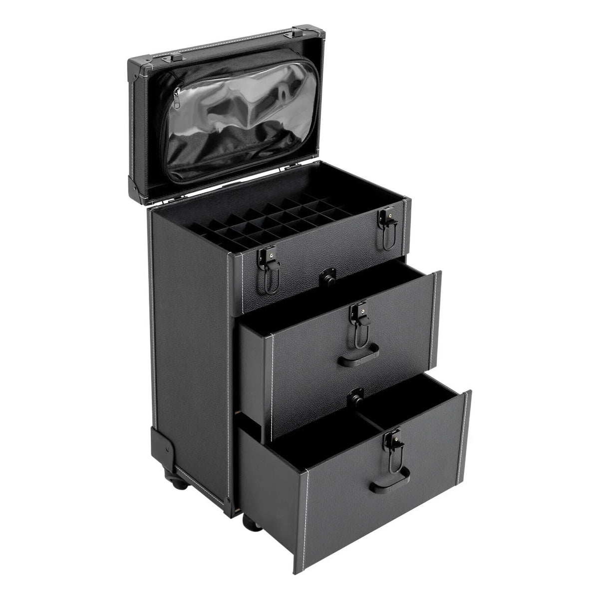Organizer Miumaeov Rolling Box Nail Cosmetic Professional Storage Luggage Polish Case Trolley Train Makeup