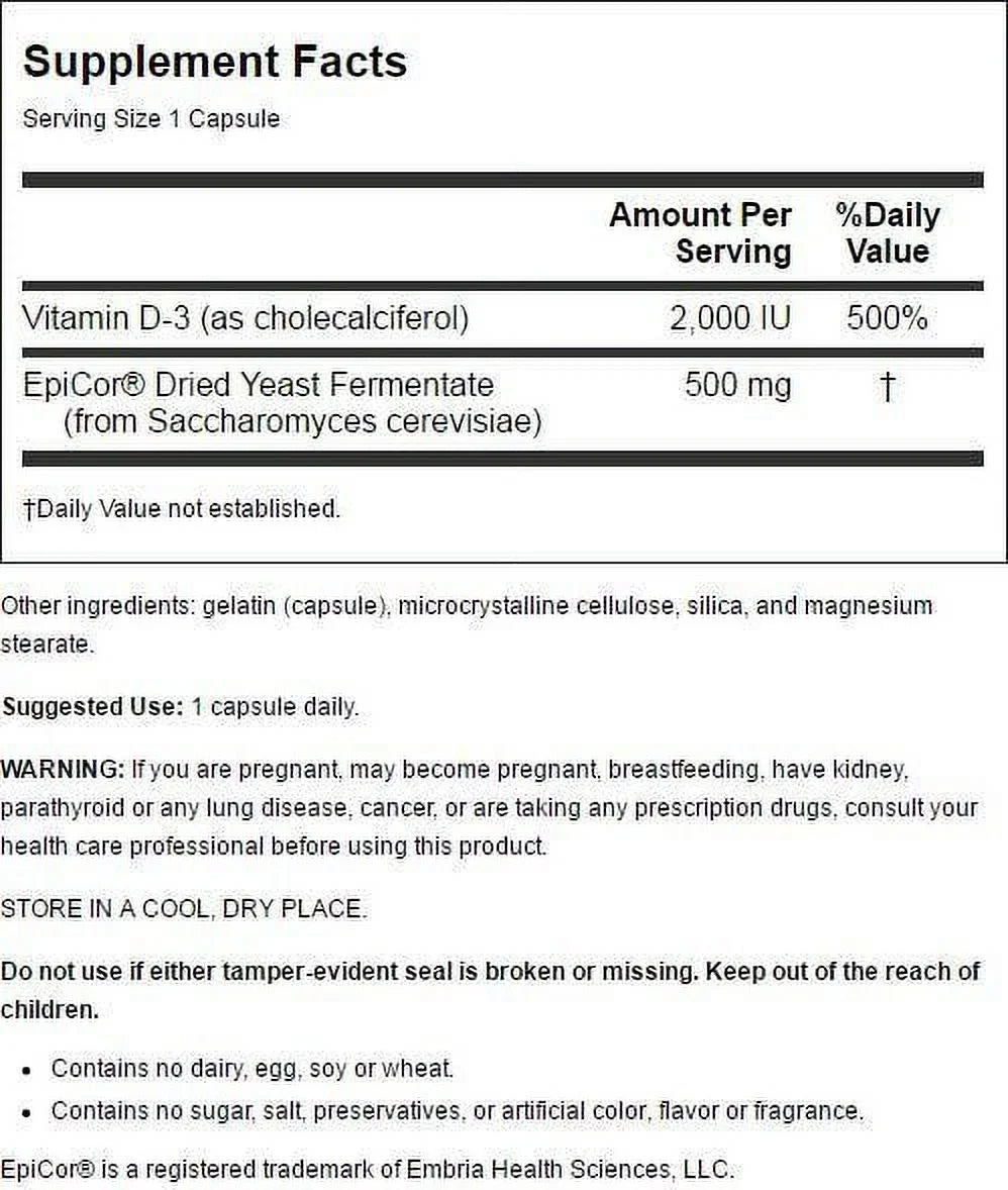 Vitamin 500 - with Source Capsules - D3 Naturals mg. 60 EpiCor