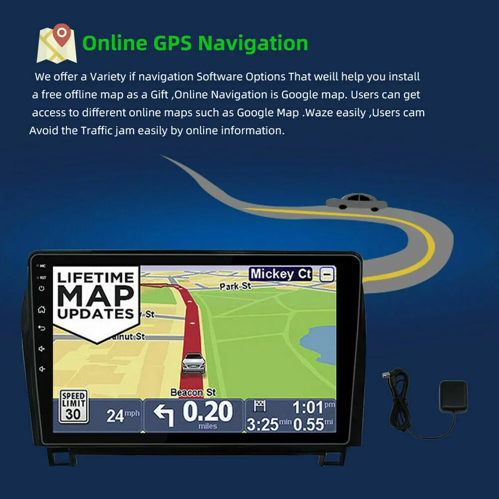 Radio Navigation 10 Tundra Apple Sequoia 2008-2017 GPS Play Car JMANCE 2007-2013 with for Android Toyota