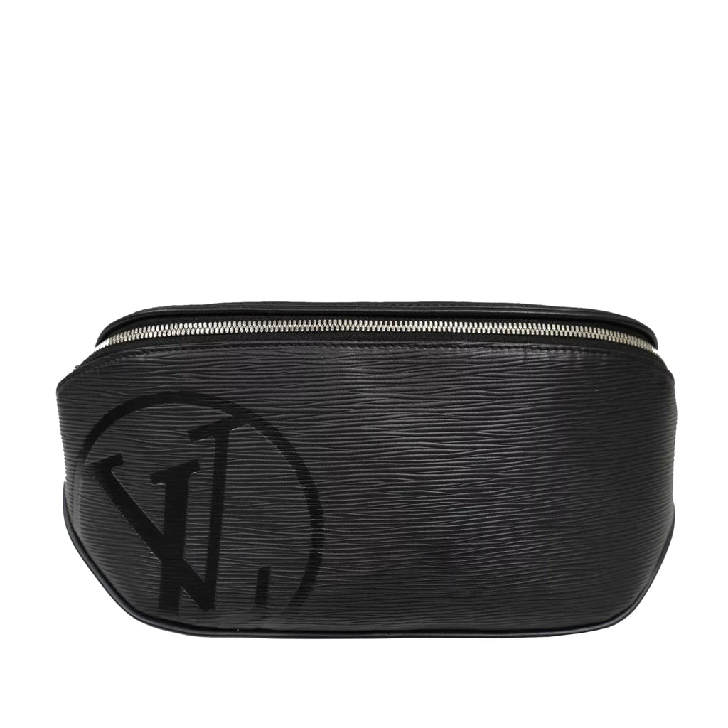 Louis Black Vuitton Initials Authenticated Belt Bag Epi Pre-Owned Leather Unisex (Good)
