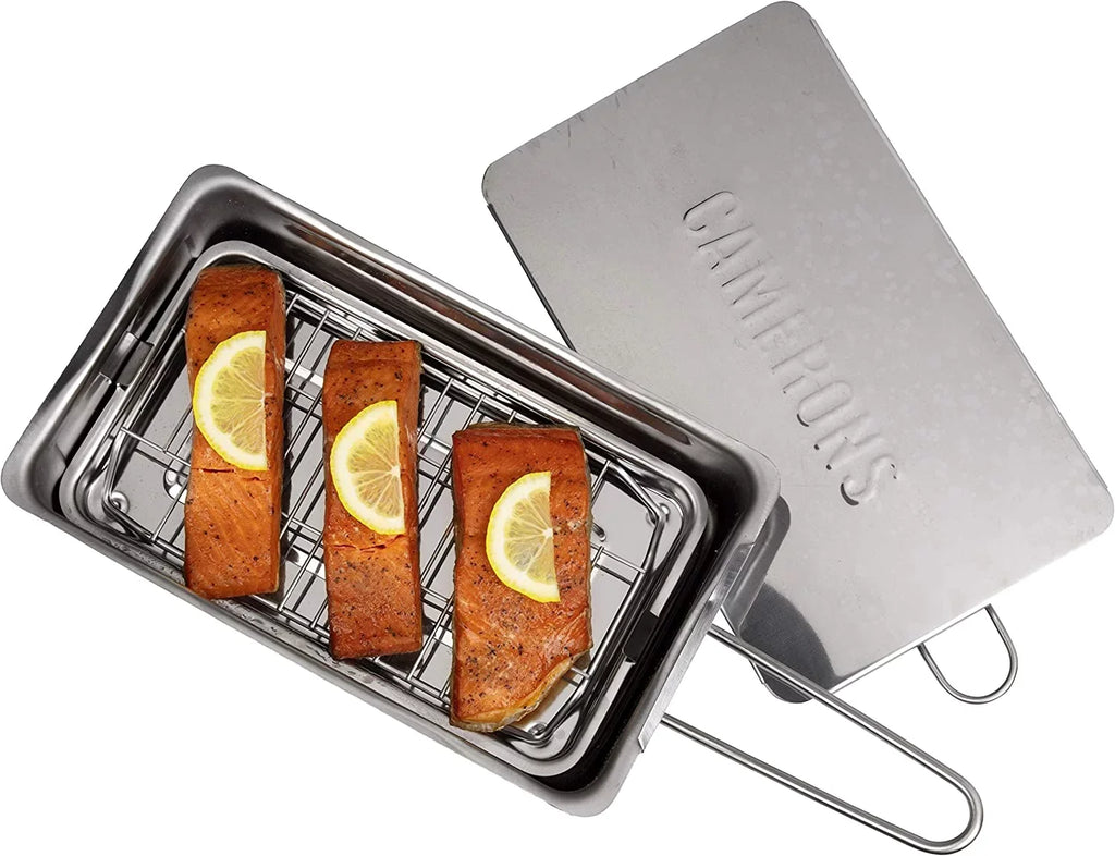 3.5”) Sample 11” with Mini Box - Outdoor Heat Over Smoker Chip - x x Works Any Stovetop Wood (7” Stainless Source, Indoor Steel or Gourmet Smoking