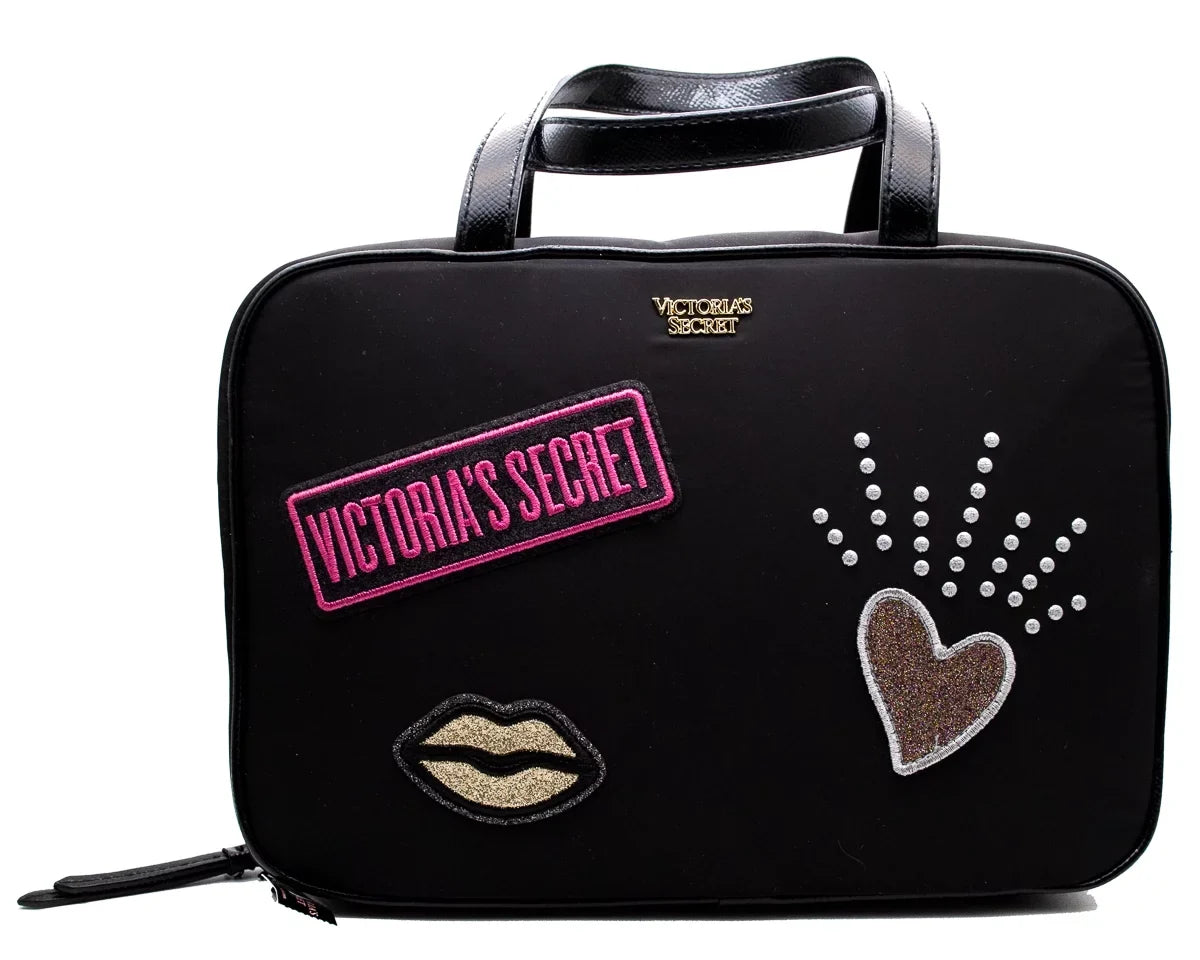 10 Interior 1/2" Secret Makeup 1/4" x W Compartments, 7 Zip Hook; H with 3 Victoria's x L 1/2" Jetsetter Patch 2 Travel Case