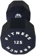 (New) - Fitness 125 Hex Urethane French Dumbbell lbs Single Sided 8