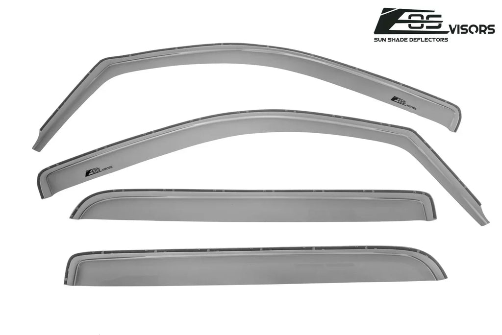 Fits Online Extreme Vents 2014-2018 TINTED ALL | EOS Style Side SMOKE Chevrolet Guards Silverado Models Cab Window Deflectors Store IN-CHANNEL 1500 Rain Visors Crew