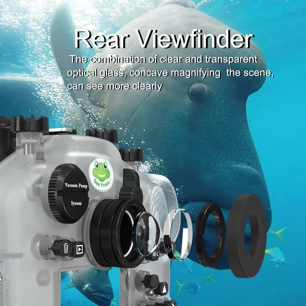 Fujifilm Waterproof Camera Fuji Scuba Port [40M/130FT] Case Underwater X-T4 Flat for xt4 Housing w/Short Seafrogs
