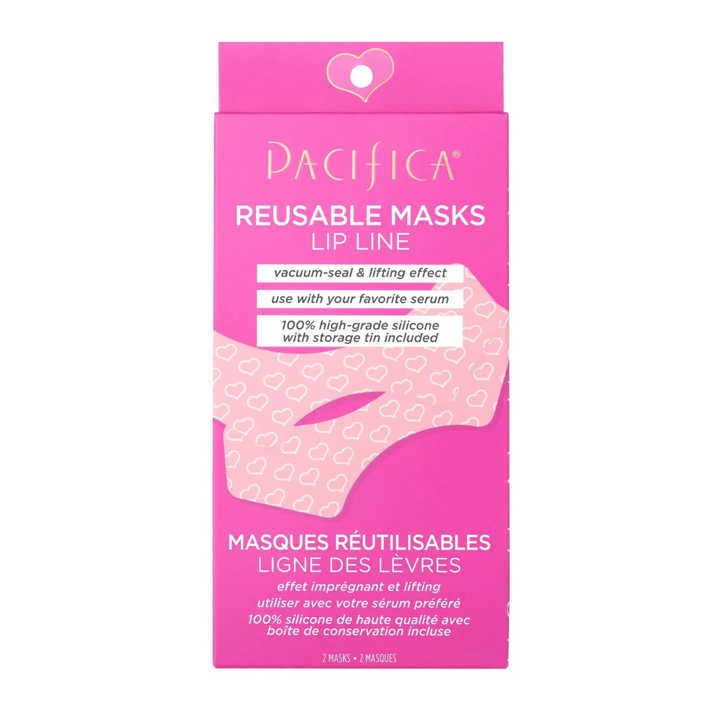 & Pacifica Effect Storage Vegan Fine Vacuum Cruelty With Tin | 100% Lines Minimize Serum | + Lip Wrinkles | Mask | | Silicone + Reusable | Lifting Included Beauty | Free Line Seal Pair