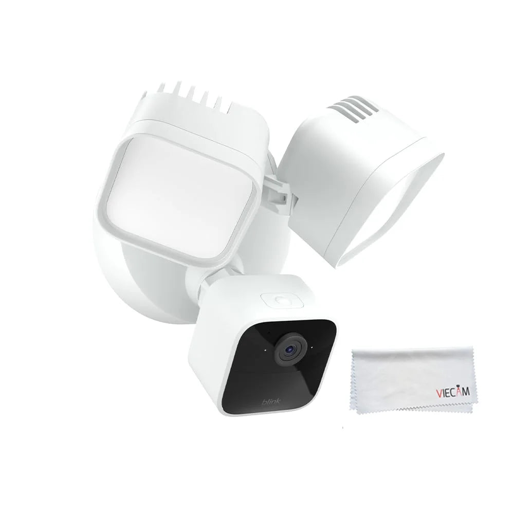 VIECAM Blink_Wired_Floodlight view, Cloth Cleaning detection, motion (White) built-in camera, security enhanced 2600 1 Camera – HD lumens, camera Smart siren with – live