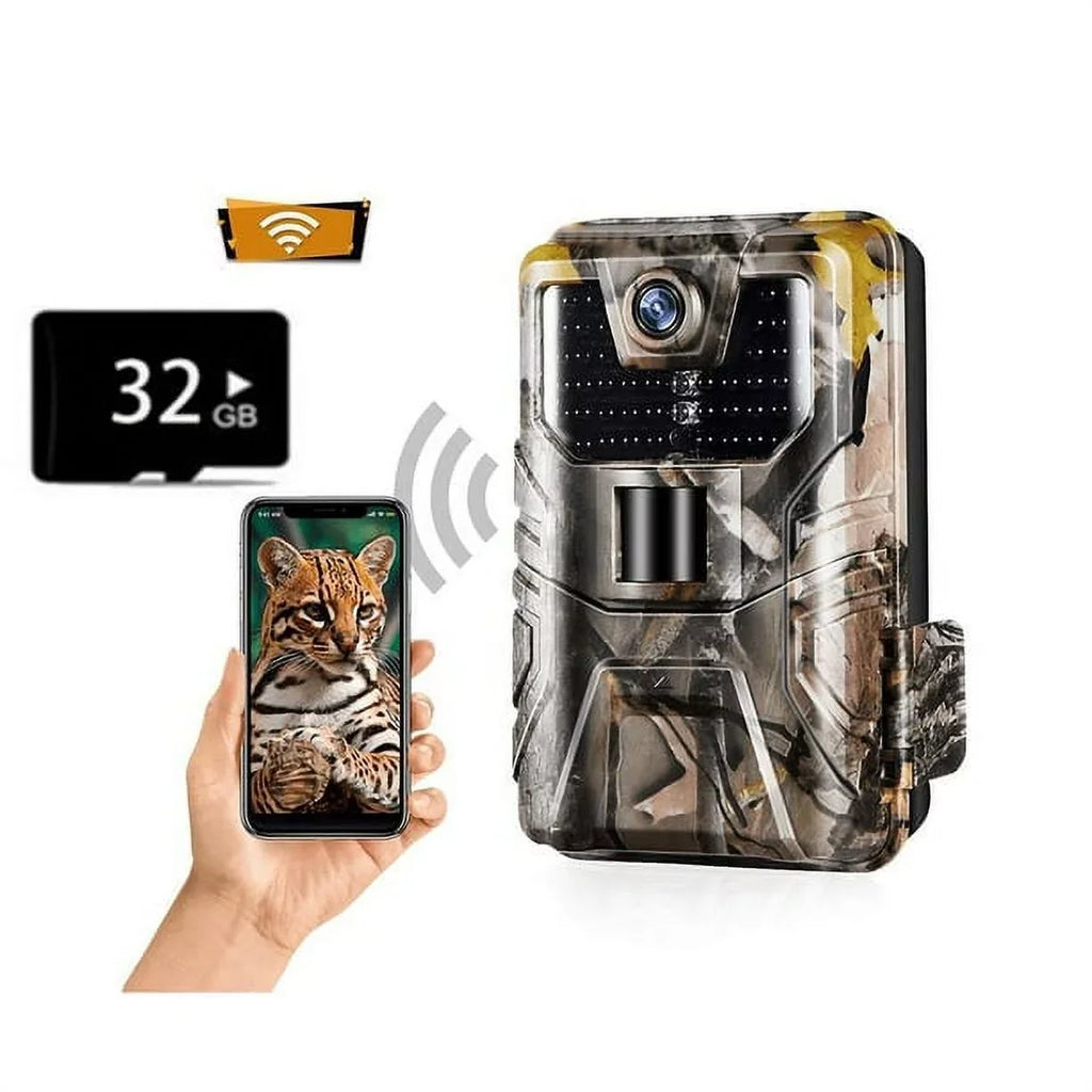 Outdoor Trail Control 36MP/4K HD for Vision Camera WiFi Camera Camera APP Photo Game Wildlife Monitoring SuntekCam Night Traps Scouting Wildlife Waterproof