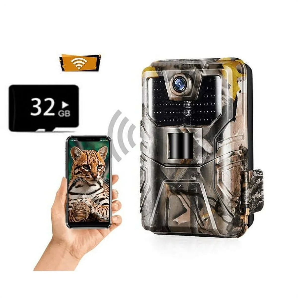 Outdoor Trail Control 36MP/4K HD for Vision Camera WiFi Camera Camera APP Photo Game Wildlife Monitoring SuntekCam Night Traps Scouting Wildlife Waterproof