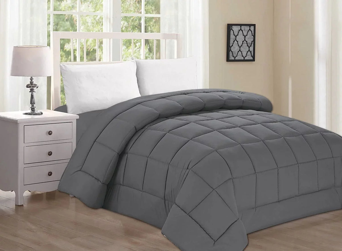 High Celine Full/Queen, Comforter Quality Line Double-Filled Gray
