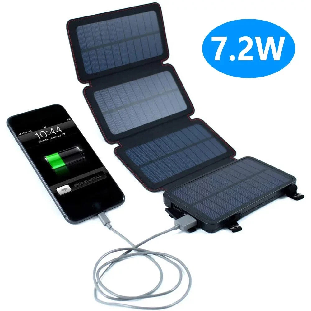 Charger Camping Solar Bank Power Waterproof Portable Panel Phone Mobile Outdoor JLLOM