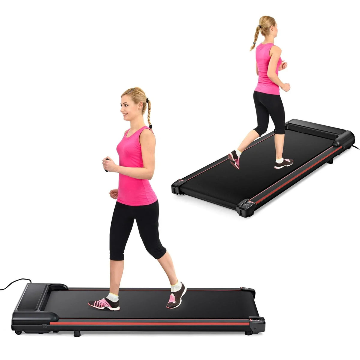 Pad Desk Display, for Walking Control, Remote 2.5HP Jogging, Portable Speed Walking Pad, for Home w/0.6-3.8MPH Treadmill Small, Under Treadmill Walking Motor Quiet LED