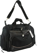 Xtitix Bag with Poly Duffel Shoe Travel Golfer Luxury Sport Gym Storage, Black