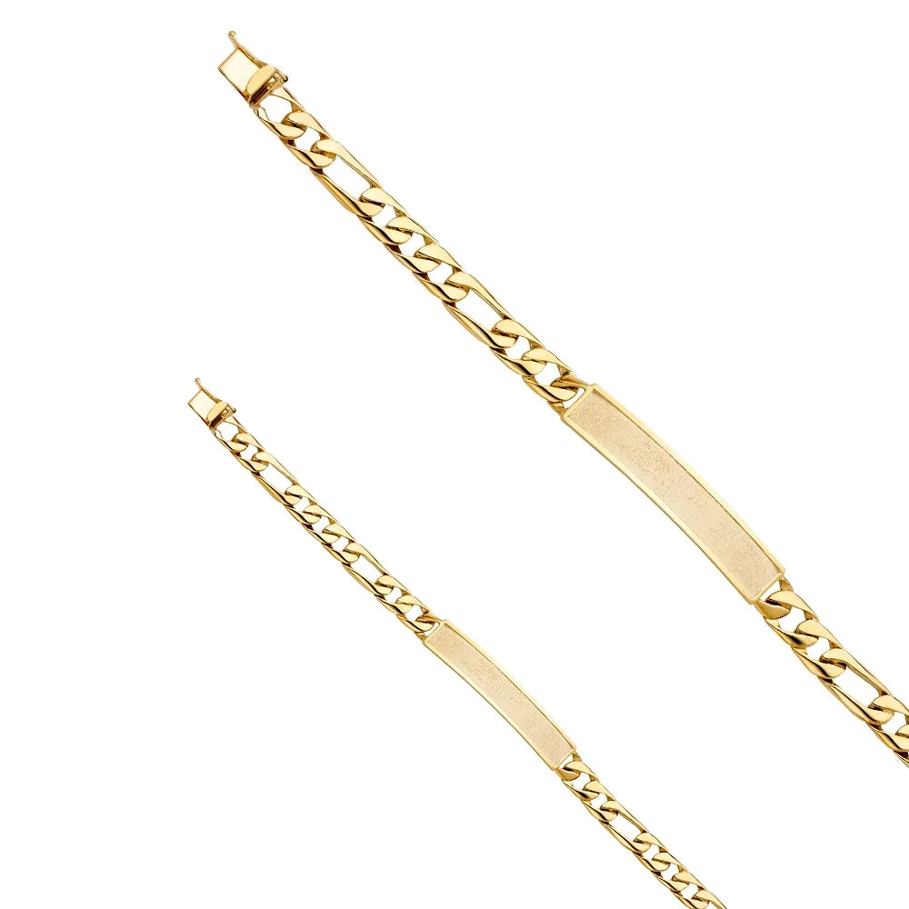 16.4 Gift Chain Bracelets Gold Weight Men 14KY Figaro Bracelet | | for Yellow Link - Men’s | 14k 8" Women and Elegant Gold for ID Jewelry