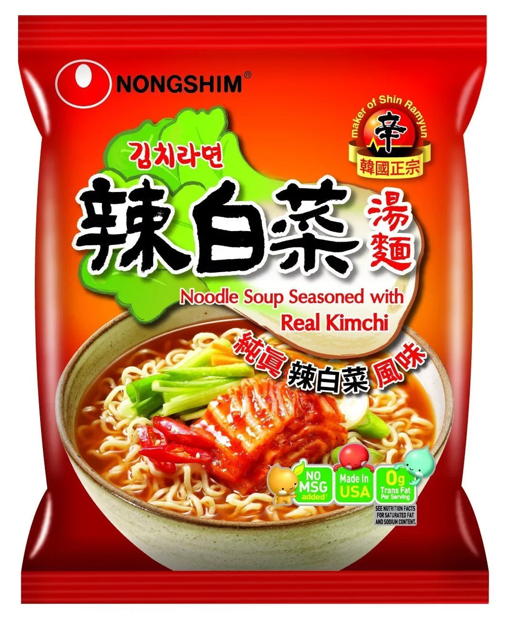 Noodle 4.2 Ramen, Nongshim Ounce Soup with of Real (Pack 16) Kimchi